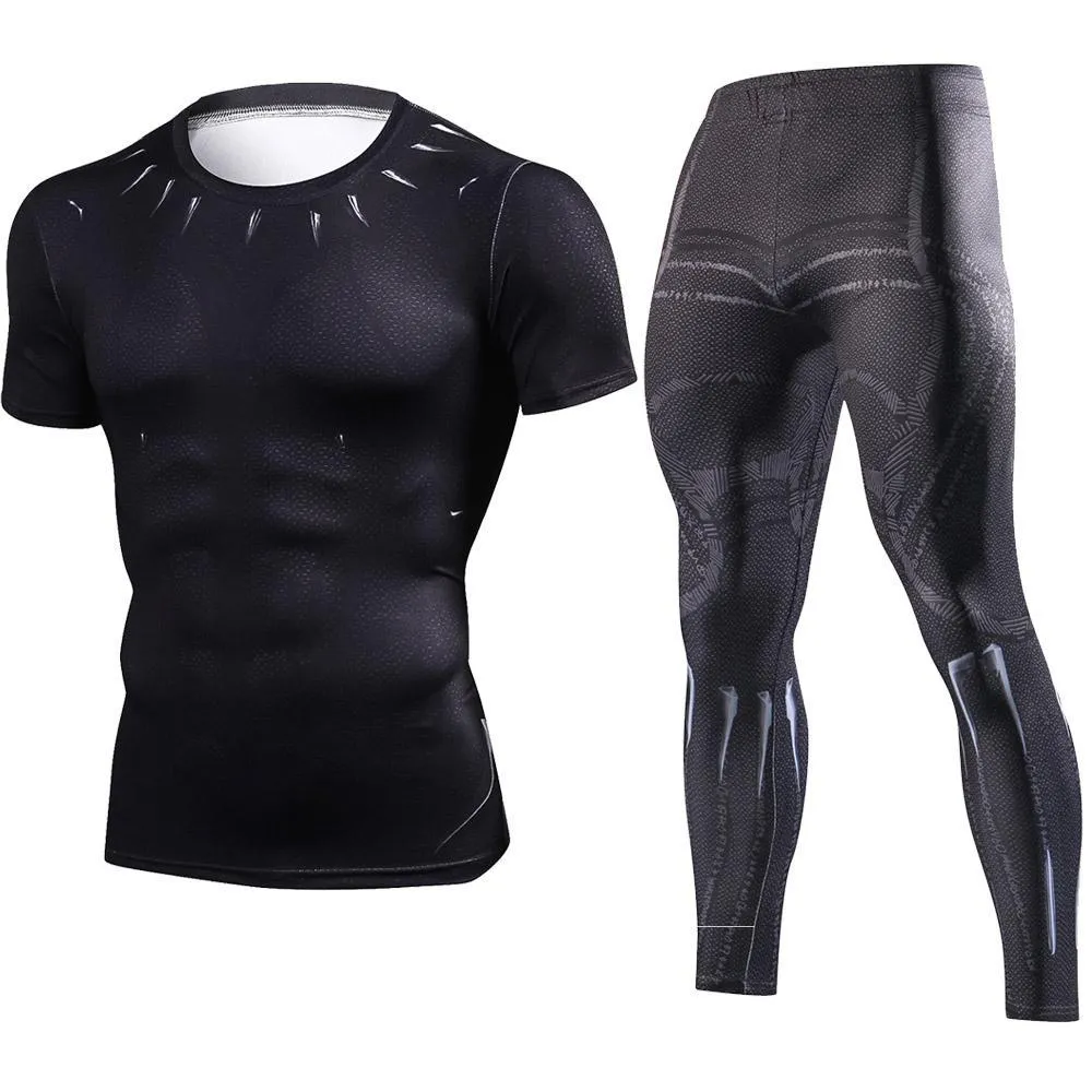 King T'CHALLA Compression Leggings for Men