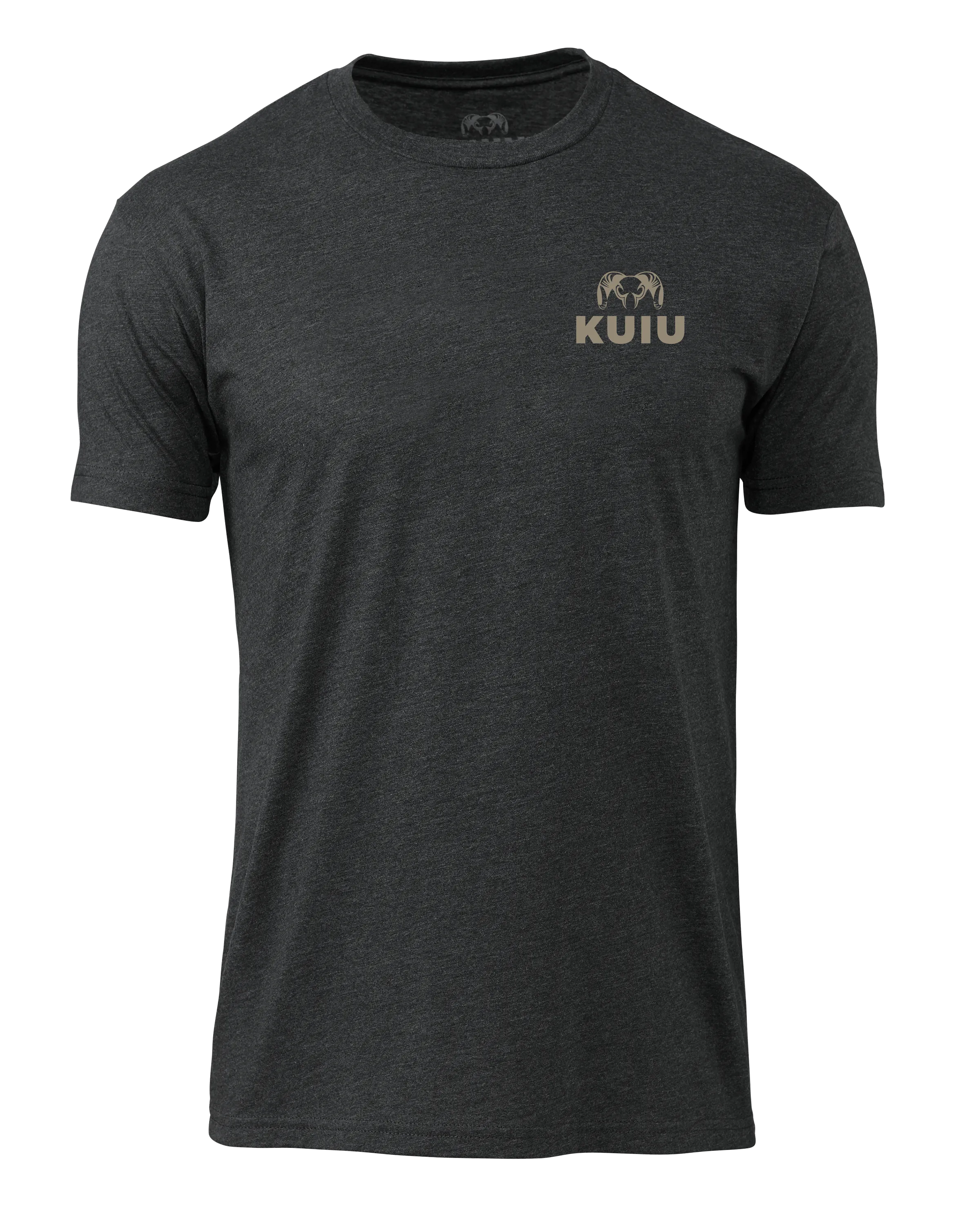 KUIU Distressed Vertical Flag T-Shirt | Charcoal