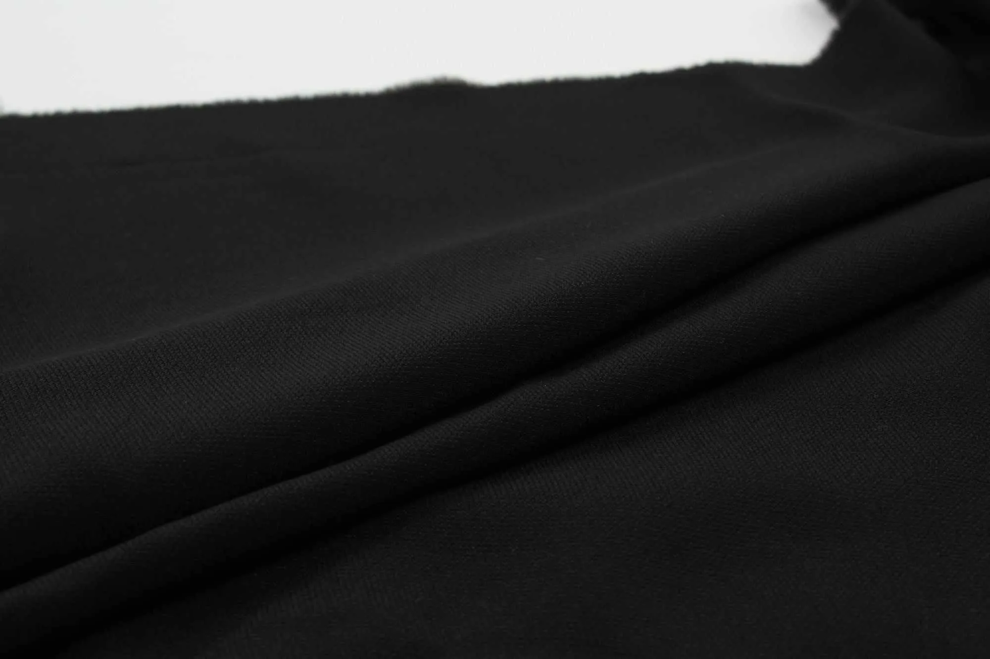 Light Silk Acetate Crepe de Chine - Black