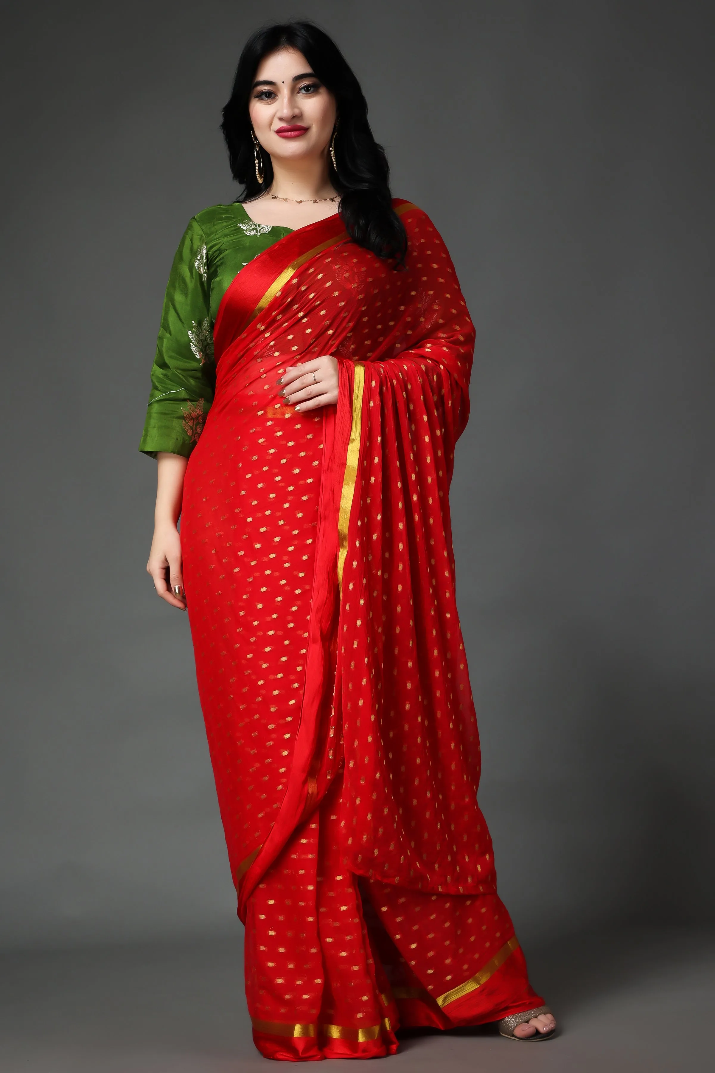 Majestic Mehandi Silk Blouse