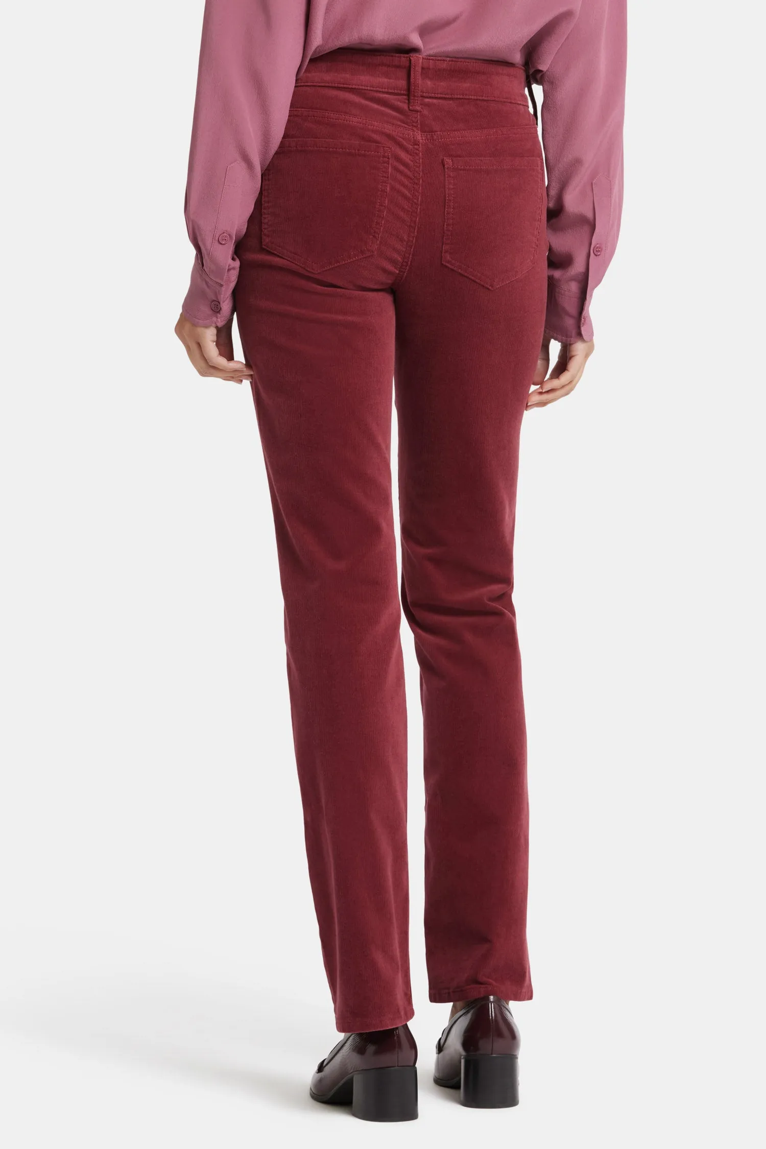 Marilyn Straight Pants In Petite - Cranberry Pie