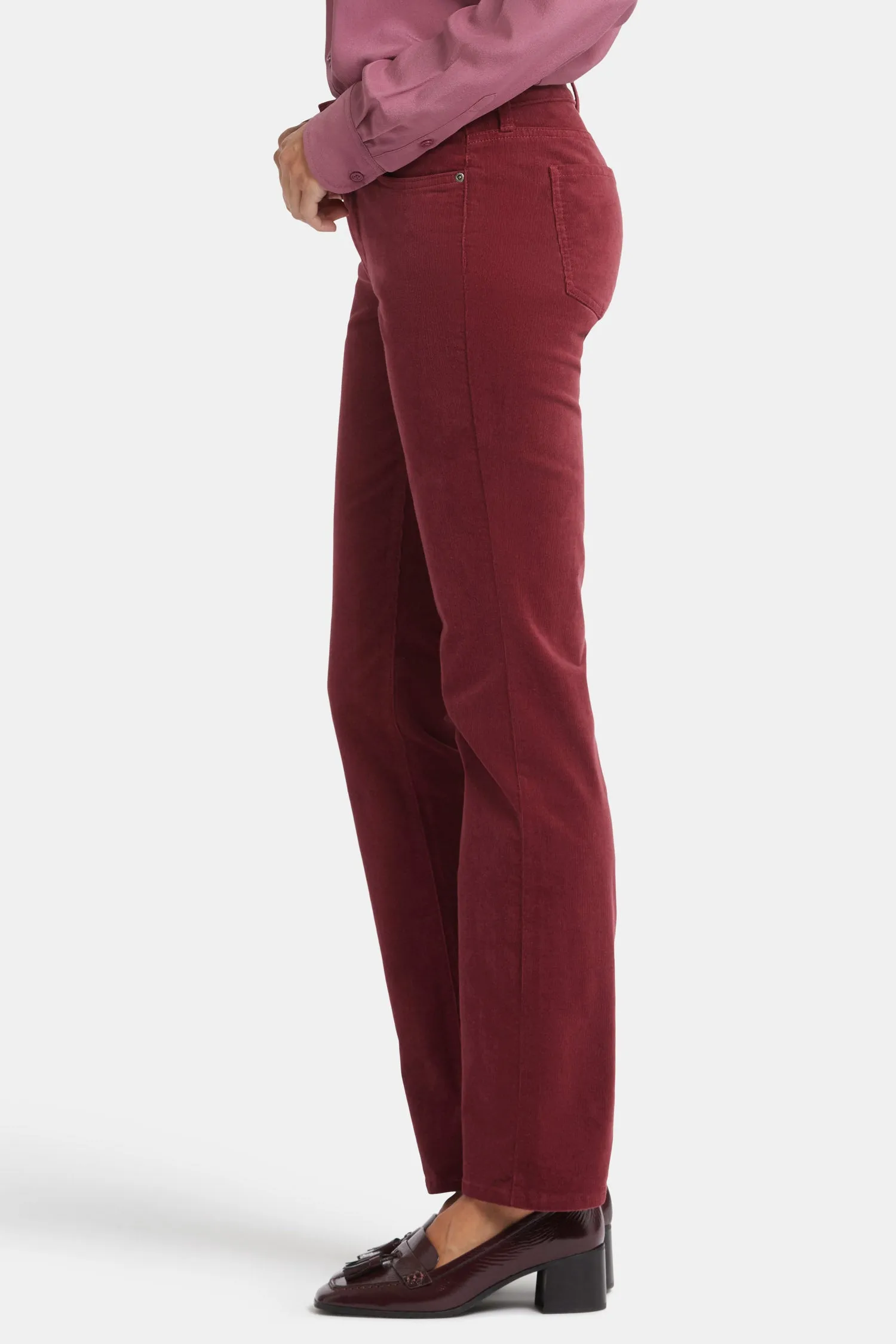 Marilyn Straight Pants In Petite - Cranberry Pie