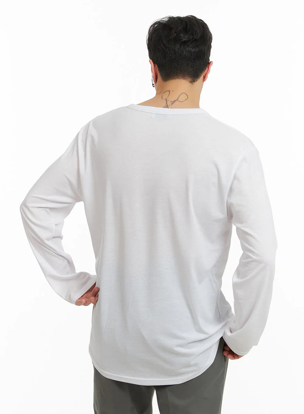 Men's Basic Round Neck Long Sleeve IA402