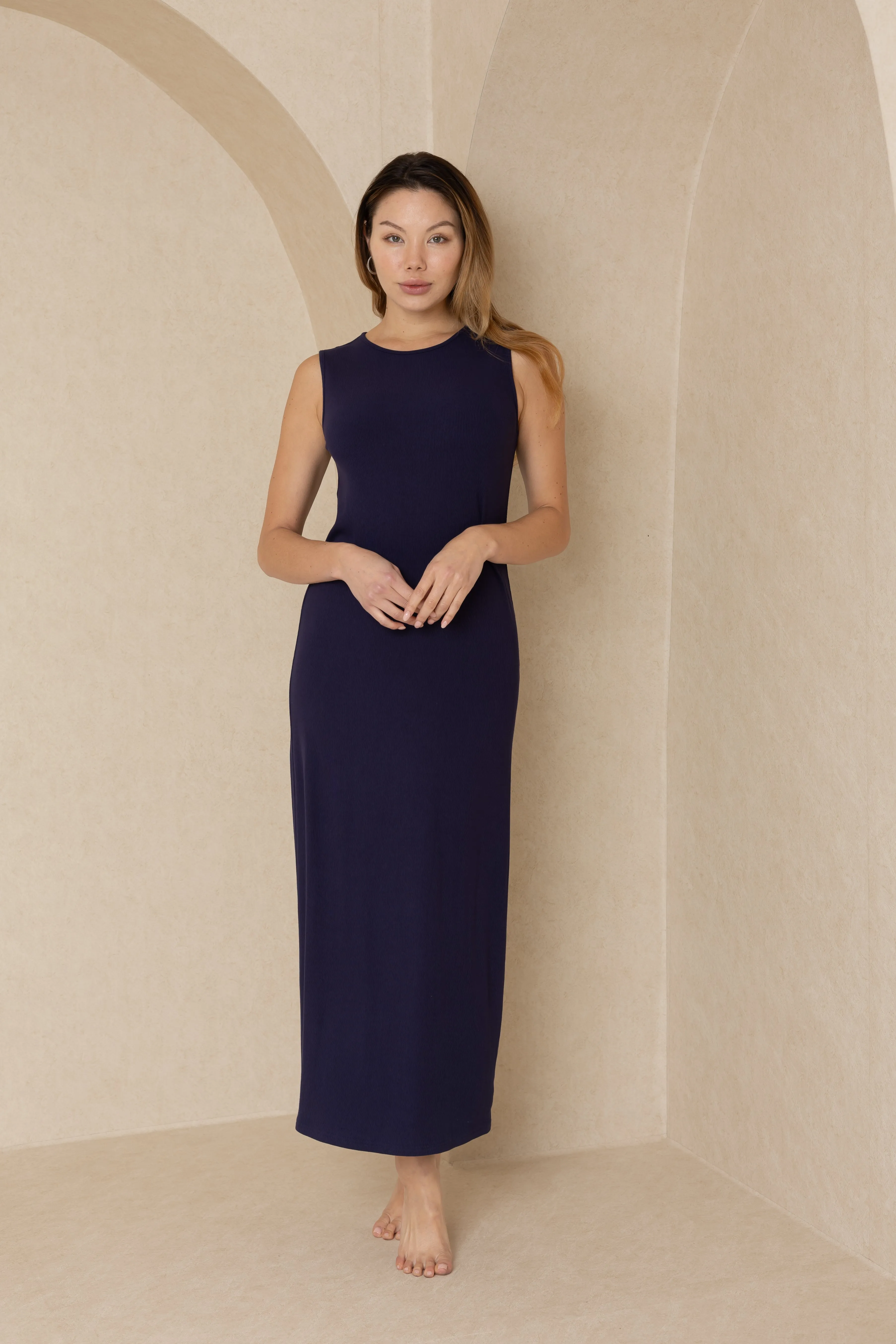 Navy Basic Jumper Maxi