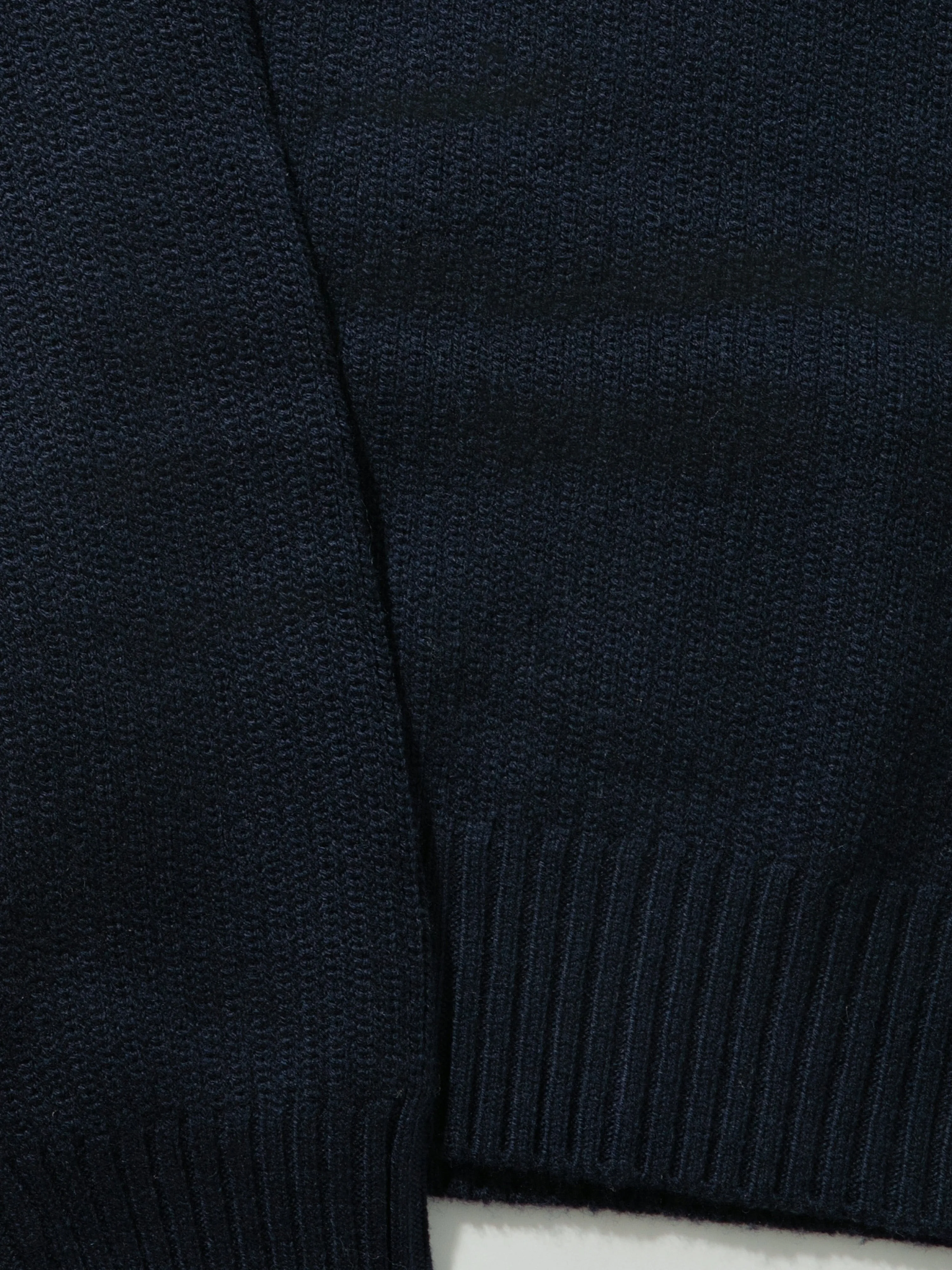 Navy Merino Wool Cashmere Turtleneck