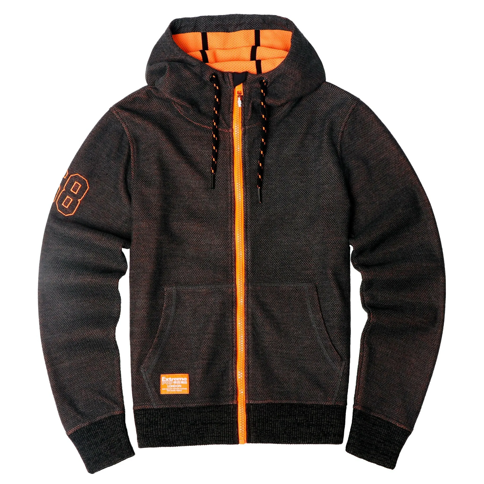 Orange Delight Zip Hoodie Jacket