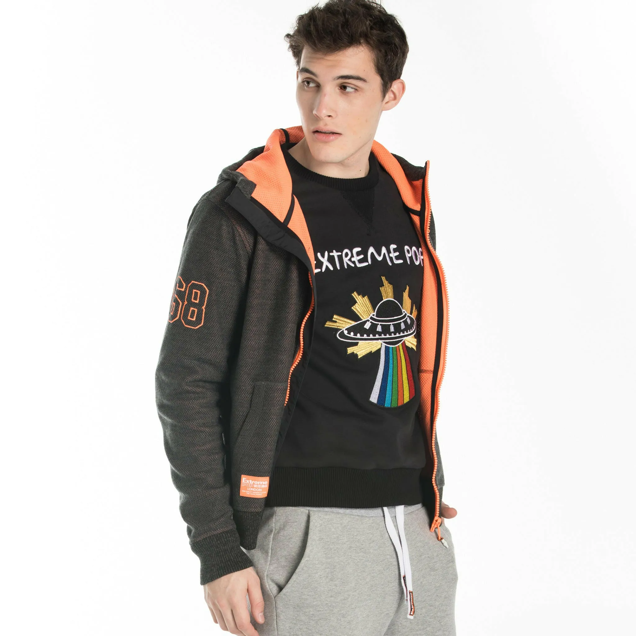 Orange Delight Zip Hoodie Jacket