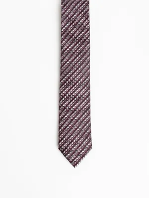 Pink/Purple Silk Geometric Tie