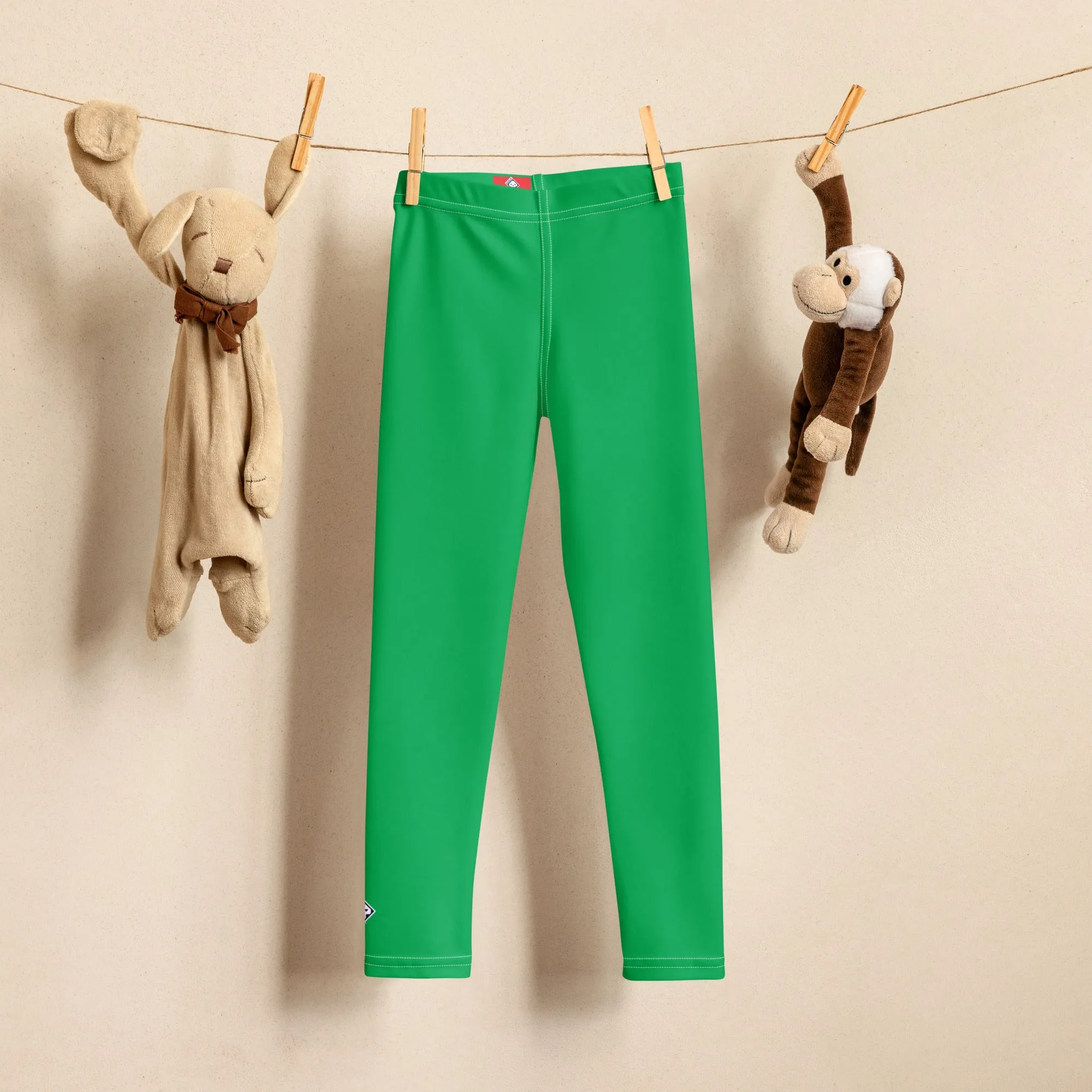 Play Hard, Dress Smart: Solid Color Leggings for Boys - Jade