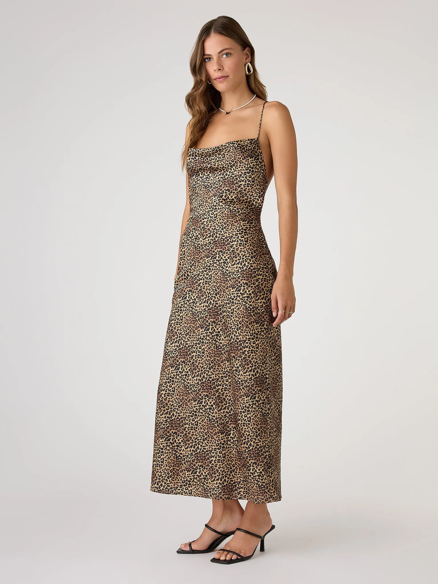 Riviera Midi Dress in Cheetah Print