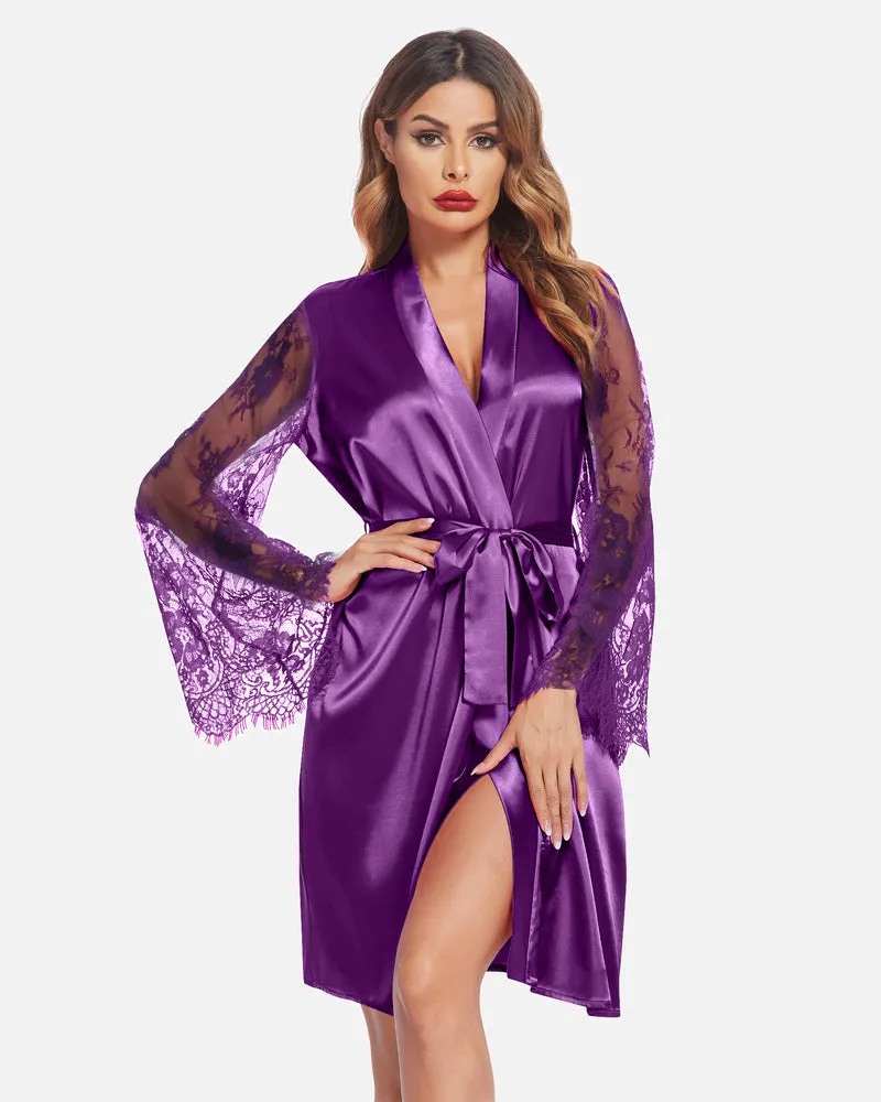 Satin Kimono Robe